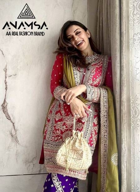430 Anamsa Designer Faux Georgette Pakistani Suits Wholesale Clothing Suppliers In India
 Catalog